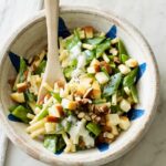 Almond bean and scamorza pasta salad