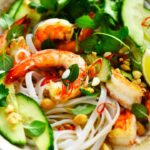 Thai rice noodle salad with prawns