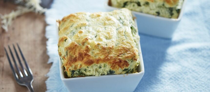 Spinach and Parmesan Souffles