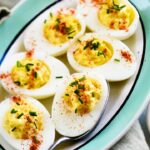 Mimosa eggs with chives and paprika