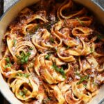 Tagliatelle with Vegetarian Bolognese Sauce