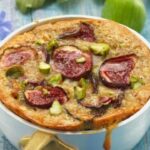 Clafoutis with figs and fresh almonds