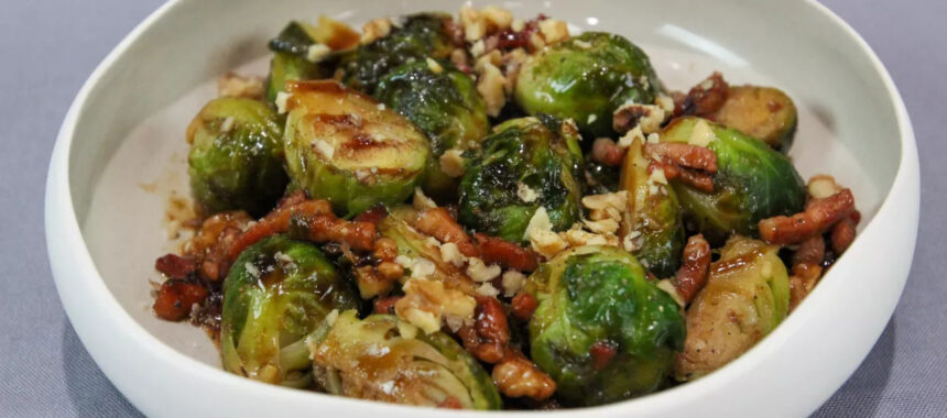 Brussels sprouts, balsamic and walnuts