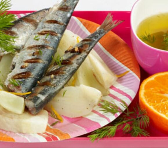 Sardines grillées au pastis et au fenouil