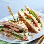 Bacon and Basil Chicken Club Sandwiches