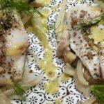 Filets de Daurade marinés avec ses légumes croquants, vinaigrette aux agrumes