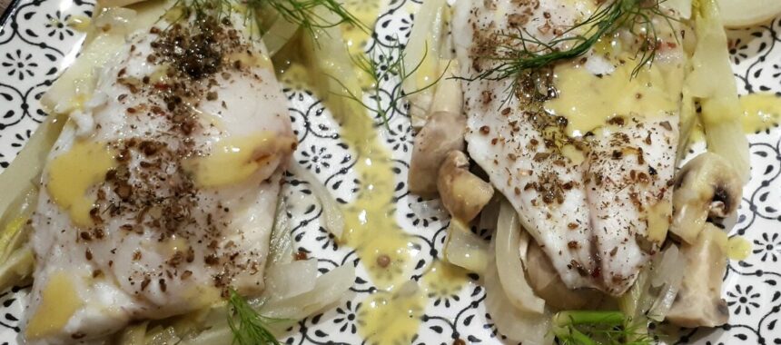 Filets de Daurade marinés avec ses légumes croquants, vinaigrette aux agrumes