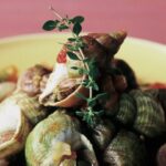 Whelks stew with ginger and lemon thyme