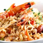 Shrimp and chorizo risotto