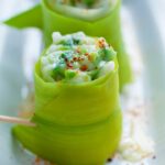 Leek roll with risotto