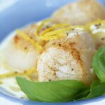 Scallops with braised endives