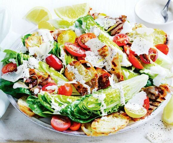 Salade César avec pancetta