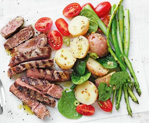 Steak avec salade de pommes de terre