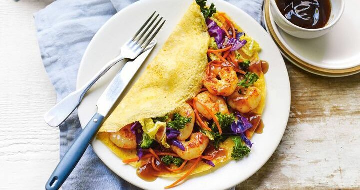 Omelette thaïlandaise aux crevettes