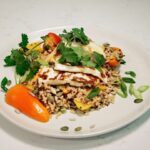 Salade tiède de potiron, haloumi et quinoa