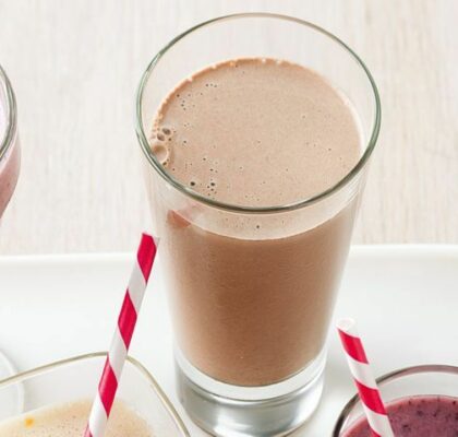 Milk-shake au chocolat et au soja