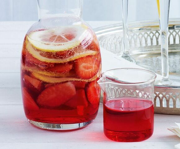 Punch pétillant aux fraises