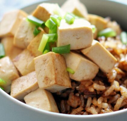 Riz complet au tofu