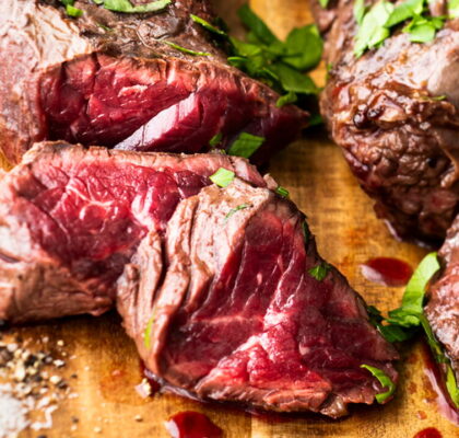 Bazas Beef with Red Wine Sauce