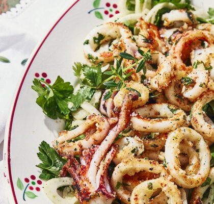 Sautéed Squid with Fennel Salad