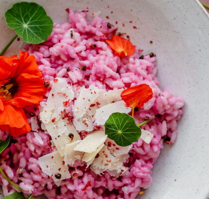 Beetroot and Sardine Risotto